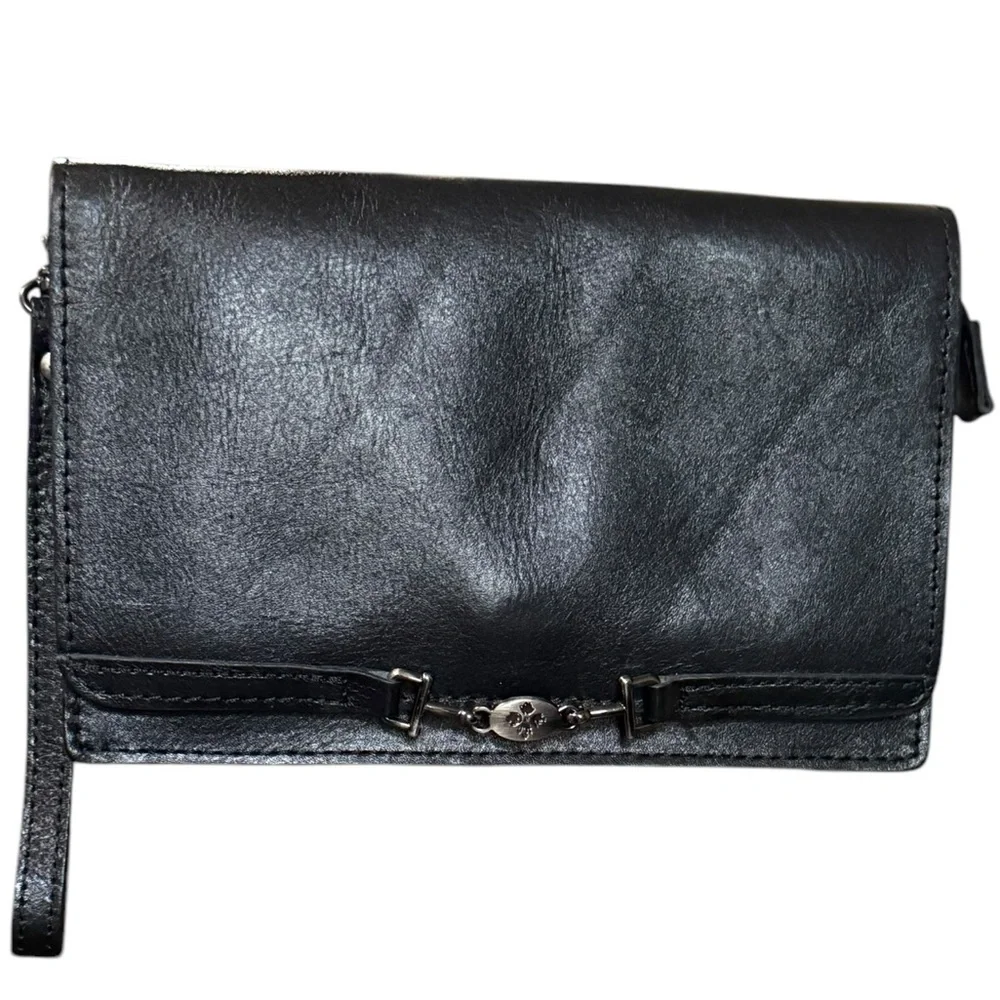 Patricia Nash Clutch Wristlet Black Leather - Picture 3 of 15